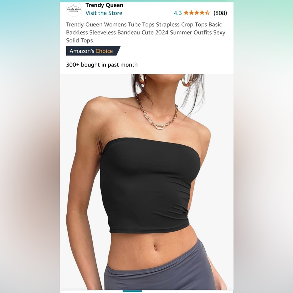 Black tube top